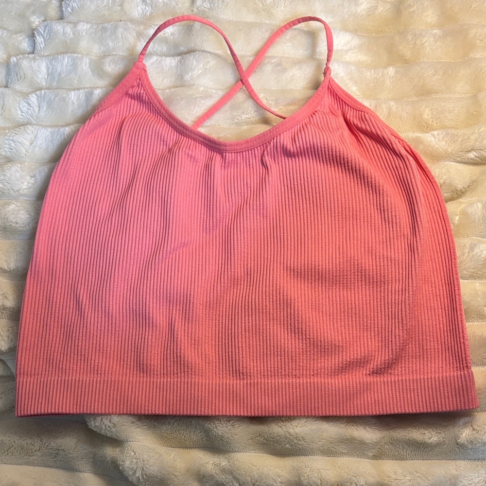 Colsie Pink Ribbed Tank Top